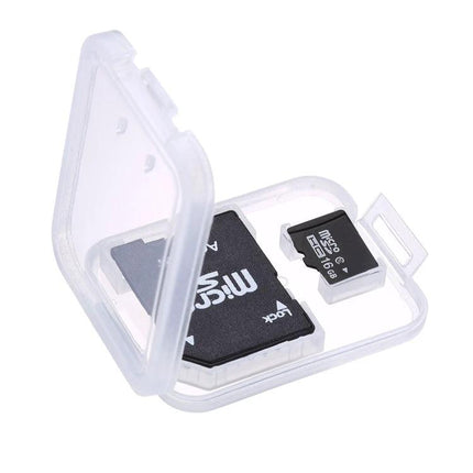 16GB Class 10 Micro SD Card for Storing Photos and Videos - microSD card and adapter in protective clear case for smartphones, cameras, tablets