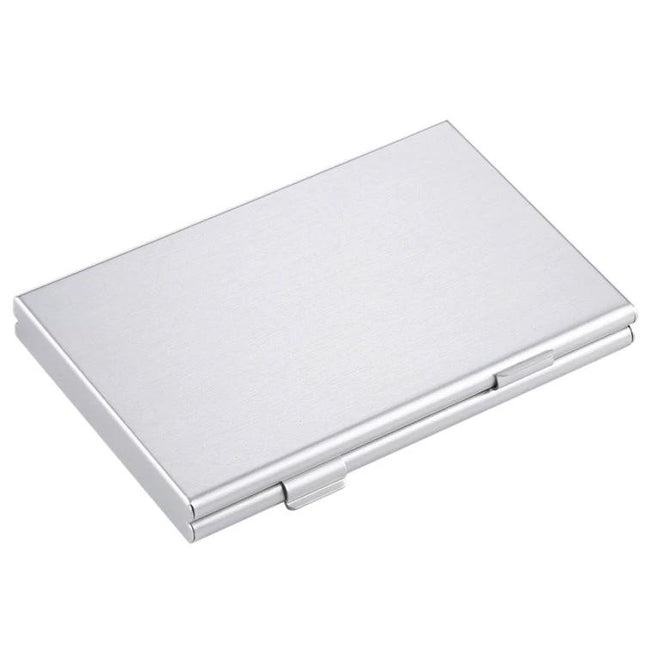 Memory Card Protective Storage Case for Six SD Cards compact silver metal case with anti-static EVA slots for travel and photography