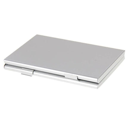 Sleek Aluminum SD Card Storage Case for Safe Daily Protection, compact silver aluminum card organizer for photographers