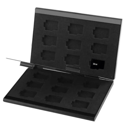 Silver Aluminum Protective Case for Storing TF Memory Cards