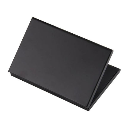 Portable Aluminum Case for 3 SD and 12 TF Memory Cards shown closed in sleek black protective carrying case for photographers and travelers