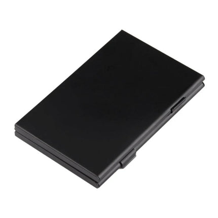 Portable Aluminum Case for 3 SD and 12 TF Memory Cards - slim black protective storage case for SD and micro SD cards