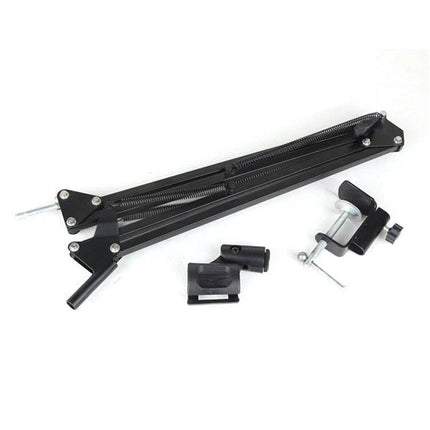 Mic Stand for Recording Sessions and Live Performances clamp-on adjustable black scissor arm for podcasting and live gigs