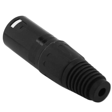 XLR Microphone Connector for Daily Home Audio Projects - black 3-pin female XLR plug for home recording, podcasting, and virtual meetings