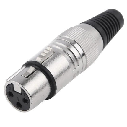 XLR Female Adapter for Home Microphone Connections - 3-pin metal XLR female connector for home recording, podcasts, and computer audio interfaces