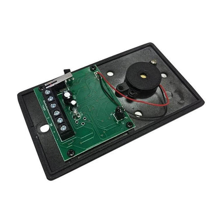 Professional Burglary Alarm Master Panel for Wall Tamper Protection mounted on metal wall with internal circuit and buzzer