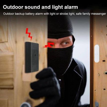Professional Burglary Alarm Master Panel for Wall Tamper Protection detecting tampering on metal door with outdoor sound and light alarm