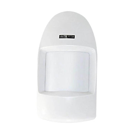 Passive Infrared Motion Sensor for Home Security Detection mounted on wall, 14m x 14m range, white PIR detector for entryway monitoring