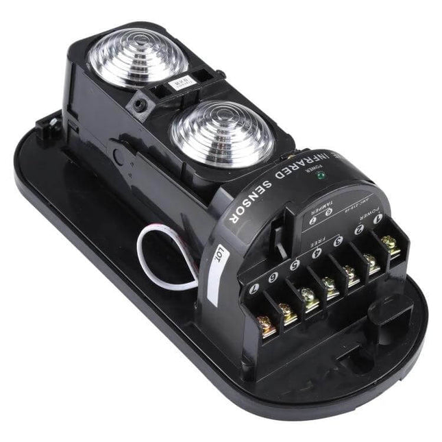 Dual Beam Infrared Detector for Outdoor Security Alarms black dual-lens outdoor infrared beam sensor module