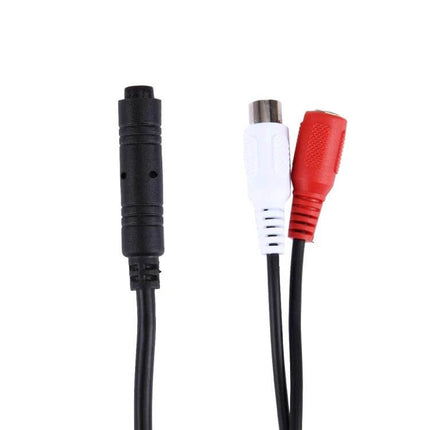 Versatile Audio Pickup Head with Integrated Line for Everyday Sound Monitoring, color-coded RCA connectors and black pickup cable