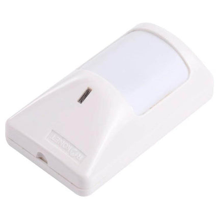 Wired Passive Infrared Motion Sensor for Home Security Systems mounted for doorway and basement intrusion detection, wired PIR unit