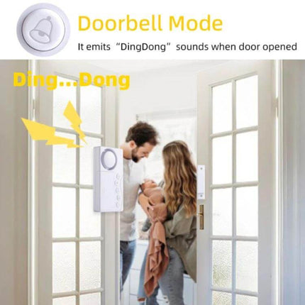 Refrigerator Door Alarm with Adjustable Delay Notification mounted as doorbell-style sensor alerting when door left open