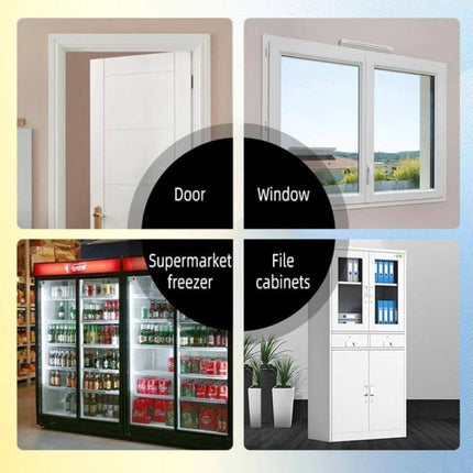 Refrigerator Door Alarm with Adjustable Delay Notification monitoring doors, windows, supermarket freezers and file cabinets