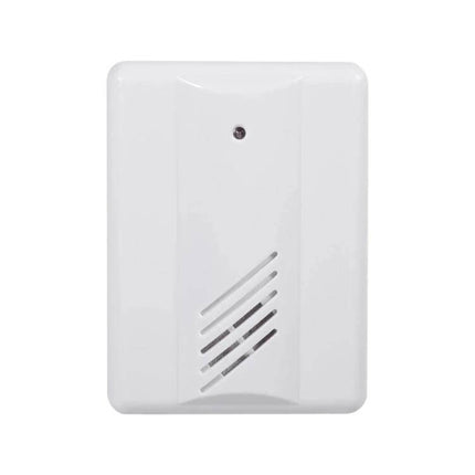 Electro Guard Wireless Doorbell for Home Entry Alerts white motion detector unit with infrared sensor and speaker grille