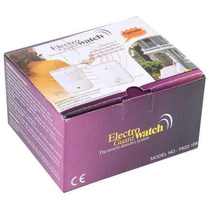 Electro Guard Wireless Doorbell for Home Entry Alerts - box showing detector and receiver unit for infrared motion monitoring