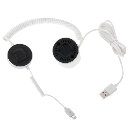 Cylindrical Display Stand with Anti-Theft Alarm for iPhone Devices showing coiled cable, alarm sensors and USB power connector