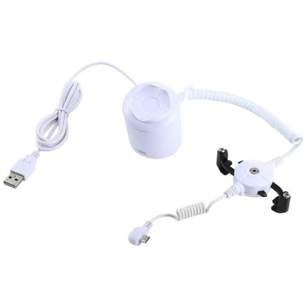 Cylindrical Display Stand with Anti-Theft Alarm for Smartphones USB security display stand with alarm and charging cable