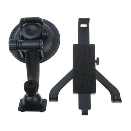 Windshield Tablet Mount For iPad Mini And iPad 2 And 3 - black suction cup gooseneck car mount holding iPad Mini and iPad 2/3 for hands-free viewing