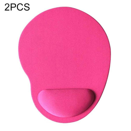 Set of 2 Foot-Shaped Cloth Gel Wrist Rest Mouse Pads pink ergonomic foot-shaped cloth surface with gel wrist support for desk use
