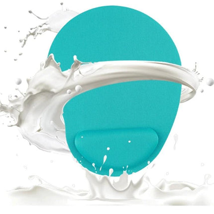 Set of 2 Foot-Shaped Cloth Gel Wrist Rest Mouse Pads turquoise foot-shaped cloth gel wrist rest with milk splash