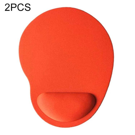 Set of 2 Foot-Shaped Cloth Gel Wrist Rest Mouse Pads - red foot-shaped cloth mouse pad with gel wrist support, ergonomic desk accessory
