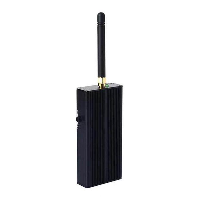 Alt Tag: 808KB Black Portable GPS Jammer for Privacy Protection - compact black handheld GPS signal blocker with antenna for travel privacy