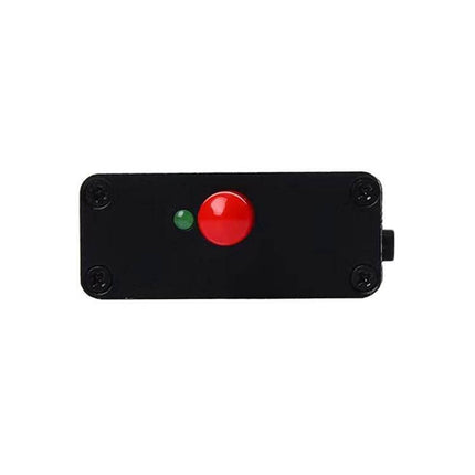 808KB Black Portable GPS Jammer for Privacy Protection - compact black box with red power button and green status LED