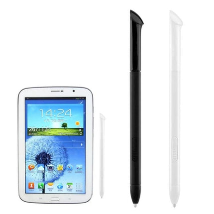 Pressure Sensitive Stylus Pen for Samsung Galaxy Note 8.0 shown in black and white alongside a Samsung Galaxy Note 8.0 tablet