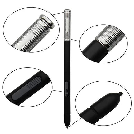 Stylus Pen for Samsung Galaxy Note 10.1 (2014) and Note 12.2 Tablets - compact ergonomic black precision stylus with metal cap and replaceable tip