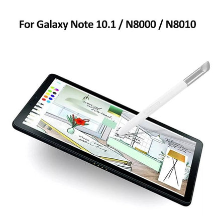 Precision S Pen Stylus for Touch Screen Writing on Tablets shown interacting with tablet for note-taking and sketching