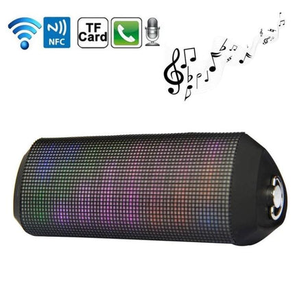 Portable Bluetooth Speaker With LED Lights For Outdoor Use with TF card, NFC, rechargeable battery and music notes