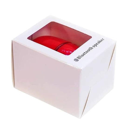 Wireless Bluetooth Headset Comfortable Fit For Commuting compact red Bluetooth speaker in white retail box shown