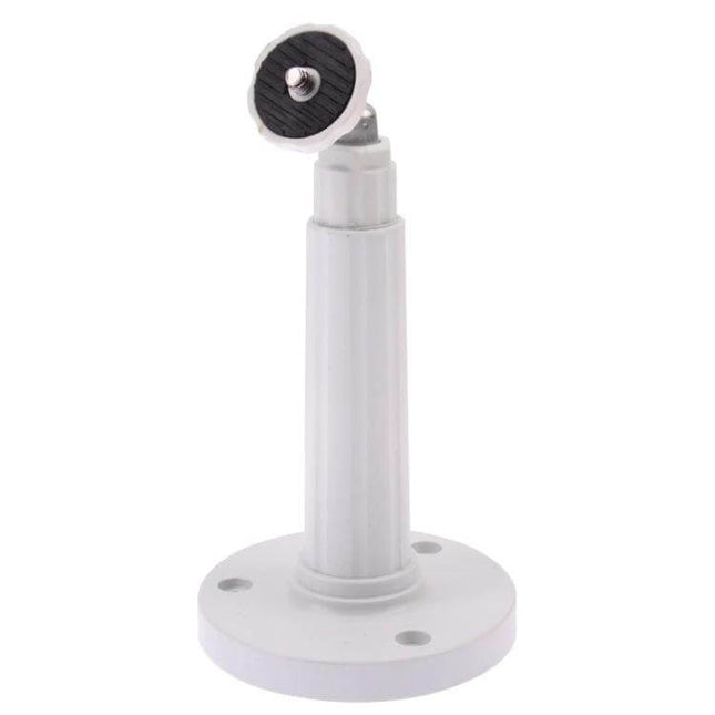 ABS Wall Mount Bracket for Security Cameras, Indoor and Outdoor, 18cm x 9cm - white adjustable ABS camera wall mount with 90° tilt and 360° rotation