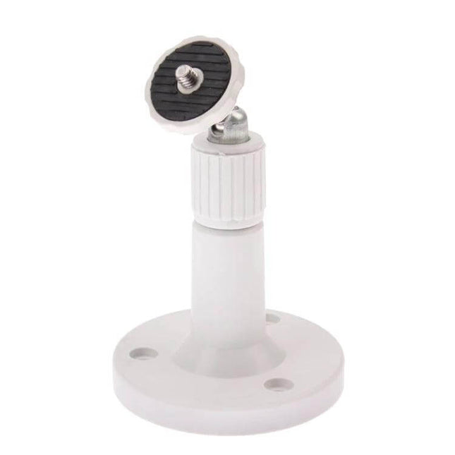 Wall Mount Bracket for Security Cameras, Indoor and Outdoor Use white adjustable wall mount bracket for CCTV with swivel head