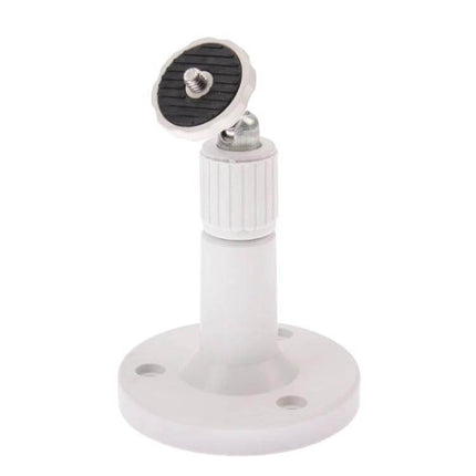 Wall Mount Bracket for Security Cameras, Indoor and Outdoor Use adjustable white camera wall mount with swivel head for driveways entrances