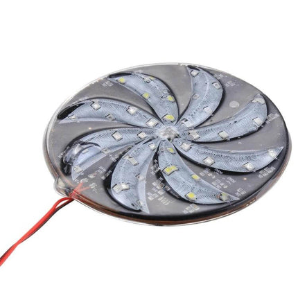 Colorful Flashing Light for Motorcycle Night Driving, 10cm Diameter — round LED strobe for handlebar or frame mount to boost night visibility
