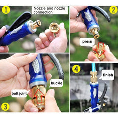 KANEED Heavy-Duty Copper Water Gun Nozzle for High Pressure Home and Car Cleaning