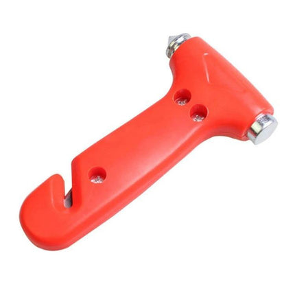 Emergency Hammer for Car Safety and Seat Belt Escape Tool – red compact seat belt cutter and window breaker for vehicle emergencies