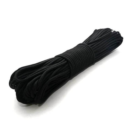 Paratrooper Rope 100m Outdoor Rescue And Survival Gear – black 4mm core 100m military-grade rope for shelter rigging, anchor lines and emergency rescue