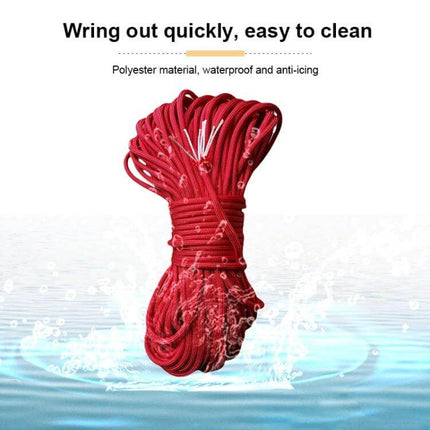 Paratrooper Rope 100m Outdoor Rescue And Survival Gear - red 100m rope, 4mm core, waterproof polyester for shelter rigging and emergency rescue