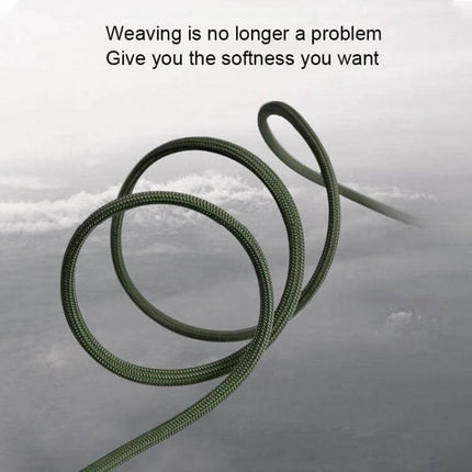 Paratrooper Rope 100m Outdoor Rescue And Survival Gear - 100m olive green paratrooper rope coiled for shelter rigging, anchors, towing and emergency rescue
