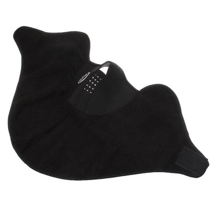 Outdoor Half Face Mask With Fleece Lining And Secure Velcro in black, breathable fleece lining and Velcro closure for cold-weather outdoor activities