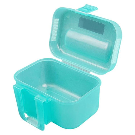 Plastic Live Earthworm Fishing Tackle Box With Large Compartment - turquoise plastic bait box with lip-fix and roomy 100x65x60mm compartment