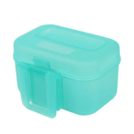 Plastic Live Earthworm Fishing Tackle Box With Large Compartment in teal plastic with lip‑fix latch and roomy 100x65x60mm inner compartment