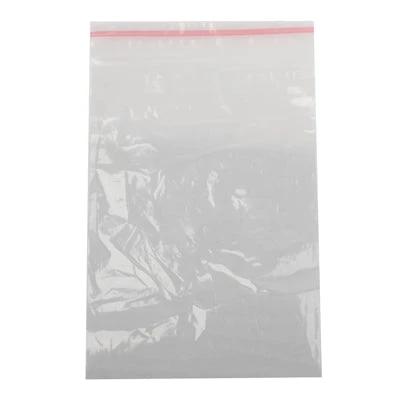 Clear Self-Adhesive Plastic Bags, 15x20cm for Everyday Packaging - clear OPP resealable bag with pink adhesive strip for jewelry, crafts, snacks
