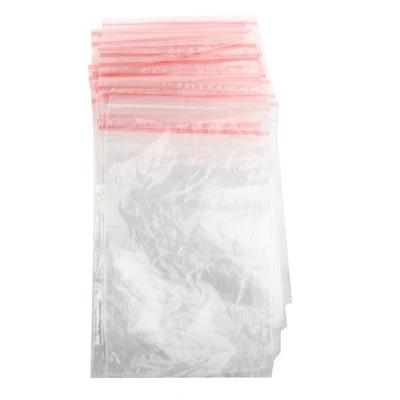 Transparent Self-Adhesive OPP Plastic Bags for Packaging, 36x48cm - clear rectangular bags with red self-adhesive seal for documents, crafts, small products