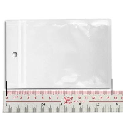 Pack of 100 Clear Zip Lock Plastic Poly Bags, 14.5 x 10.5 cm - clear polythene resealable bags for jewelry, crafts, accessories (100 pack)