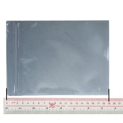 Anti-Static Zip Lock Bags for Electronic Protection, 19x15cm Pack of 100 — clear anti-static zip bag with ruler showing dimensions