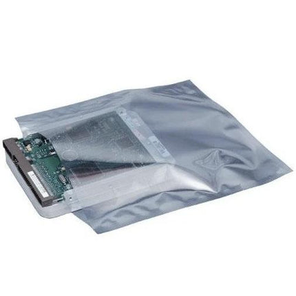 Pack of 200 Anti-Static Bags for Electronic Storage, 22.7cm x 21cm - silver antistatic bag protecting hard drive and circuit board