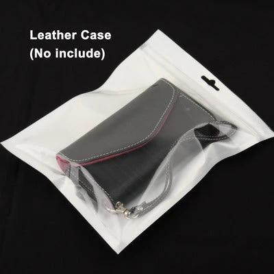 Anti-Static Zip Lock Bag for Electronic Protection, 21x15 cm with leather case (not included) storing a small device